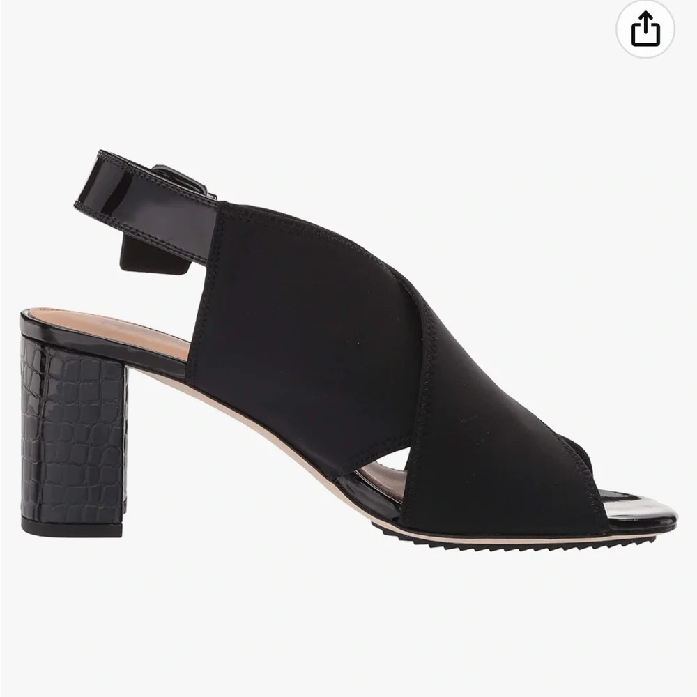 Donald Pliner Black Croco Pyper Slingback - Picture 4 of 15